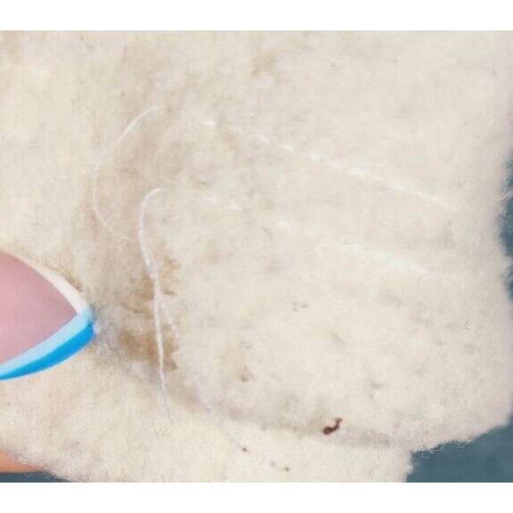 Vtg 80s Teddi Fleece longline button up coat Jacket Medium Embroidered cottage - Picture 6 of 8